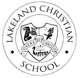 LAKELAND CHRISTIAN SCHOOL VIVERE EST CHRISTUS logo