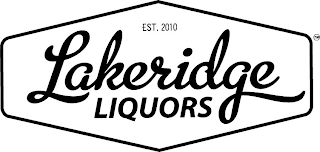 LAKERIDGE LIQUORS EST. 2010 logo