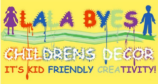 LALA BYES CHILDRENS DECOR IT'S KID FRIENDLY CREATIVITY! logo