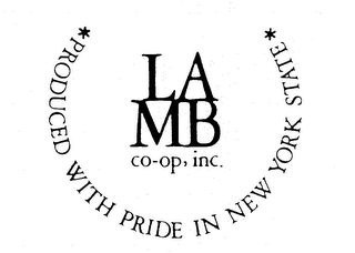 LAMB CO-OP, INC. *PRODUCED WITH PRIDE IN NEW YORK STATE* logo
