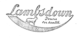 LAMBSDOWN UNDERWEAR YOURS FOR HEALTH logo