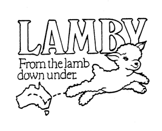 LAMBY FROM THE LAMB DOWN UNDER. logo