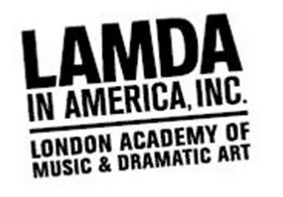 LAMDA IN AMERICA, INC. LONDON ACADEMY OF MUSIC & DRAMATIC ART logo