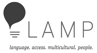 LAMP LANGUAGE. ACCESS. MULTICULTURAL. PEOPLE. logo