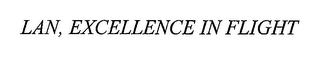 LAN, EXCELLENCE IN FLIGHT logo