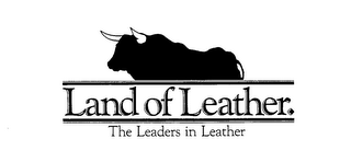 LAND OF LEATHER. THE LEADERS IN LEATHER logo