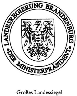 LANDESREGIERUNG BRANDENBURG DER MINISTERPRÄSIDENT logo
