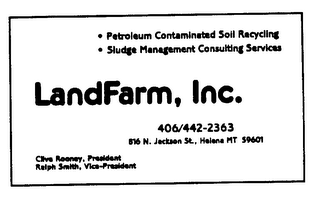 LANDFARM, INC. - PETROLEUM CONTAMINATED SOIL RECYCLING - SLUDGE MANAGEMENT CONSULTING SERVICES logo