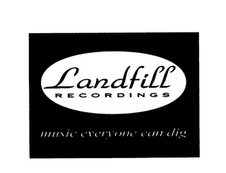 LANDFILL RECORDINGS MUSIC EVERYONE CAN DIG logo