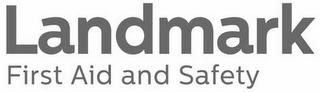 LANDMARK FIRST AID AND SAFETY logo