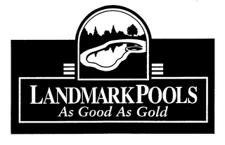 LANDMARKPOOLS AS GOOD AS GOLD logo