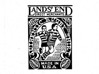 LANDS' END DIRECT MERCHANTS AUTHENTIC RUGBY SHIRT MADE IN U.S.A. logo