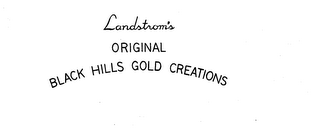LANDSTROM'S ORIGINAL BLACK HILLS GOLD CREATIONS logo
