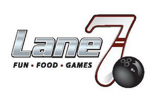 LANE 7 FUN · FOOD · GAMES logo