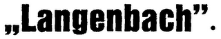 "LANGENBACH". logo