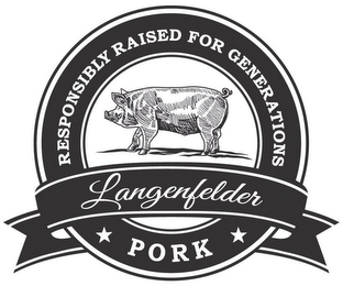 LANGENFELDER PORK RESPONSIBLY RAISED FOR GENERATIONS logo