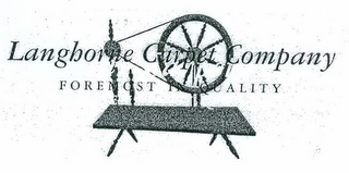 LANGHORNE CARPET COMPANY FOREMOST IN QUALITY logo