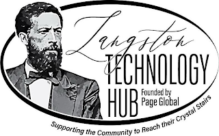 LANGSTON TECHNOLOGY HUB FOUNDED BY PAGE GLOBAL SUPPORTING THE COMMUNITY TO REACH THEIR CRYSTAL STAIRS logo