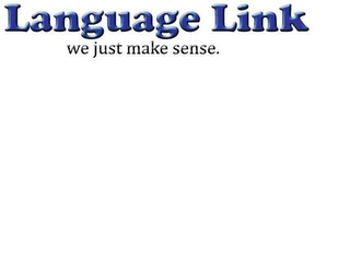LANGUAGE LINK, WE JUST MAKE SENSE. logo