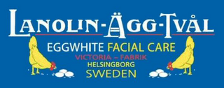 LANOLIN-ÄGG-TVÅL EGGWHITE FACIAL CARE VICTORIA - FABRIK HELSINGBORG SWEDEN logo