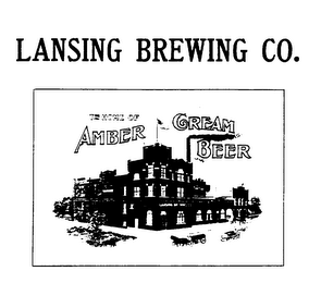 LANSING BREWING CO. THE HOME OF AMBER GREAM BEER logo