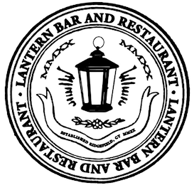 LANTERN BAR AND RESTAURANT ESTABLISHED RIDGEFIELD, CT MMXX logo