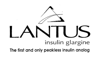 LANTUS INSULIN GLARGINE THE FIRST AND ONLY PEAKLESS INSULIN ANALOG logo