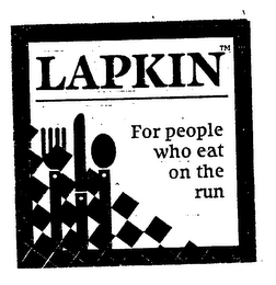 LAPKIN FOR PEOPLE WHO EAT ON THE RUN logo