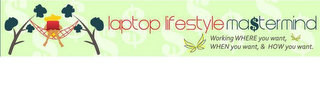 LAPTOP LIFESTYLE MA$TERMIND WORKING WHERE YOU WANT, WHEN YOU WANT, & HOW YOU WANT logo