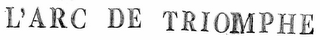 L'ARC DE TRIOMPHE logo