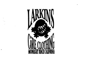 LARKINS CORE CLOTHING MOONLIGHT BEACH CALIFORNIA logo