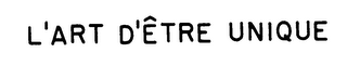 L'ART D'ETRE UNIQUE logo