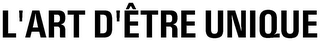 L'ART D'ÊTRE UNIQUE logo