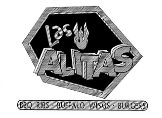 LAS ALITAS BBQ RIBS . BUFFALO WINGS. BURGERS logo
