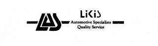 LAS LIKIS AUTOMOTIVE SPECIALISTS QUALITY SERVICE logo