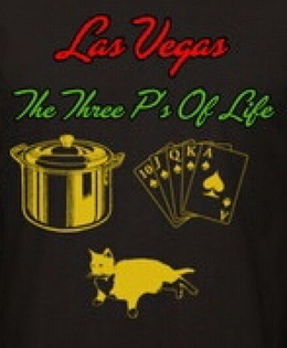 LAS VEGAS THE THREE P'S OF LIFE logo