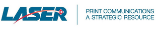 LASER / PRINT COMMUNICATIONS / A STRATEGIC RESOURCE logo
