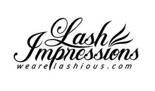 LASH IMPRESSIONS WEARELASHIOUS.COM logo