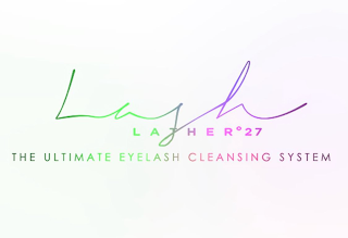 LASH LATHER 27 THE ULTIMATE EYELASH CLEANSING SYSTEM logo