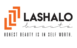 LASHALO BEAUTÉ HONEST BEAUTY IS IN SELF WORTH. logo