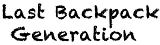 LAST BACKPACK GENERATION logo