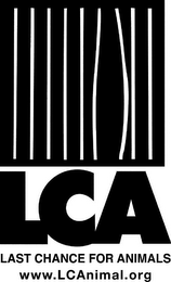 LAST CHANCE FOR ANIMALS WWW.LCANIMAL.ORG logo