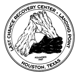 LAST CHANCE RECOVERY CENTER LANDING POINT HOUSTON, TEXAS FOUNDED 1987 logo