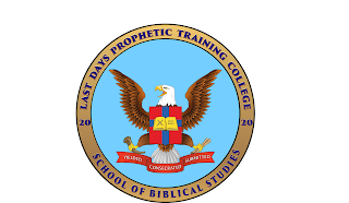 LAST DAYS PROPHETIC TRAINING COLLEGE 20 20 SCHOOL OF BIBLICAL STUDIES YIELDED CONSECRATED SUBMITTED HOLY BIBLE logo