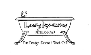 LASTING IMPRESSIONS PICTURE SOAP THE DESIGN DOESN'T WASH OFF! logo