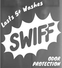 LASTS 5+ WASHES SWIFF  ODOR PROTECTION logo