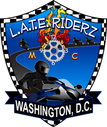 L.A.T.E RIDERZ WASHINGTON DC MC 12, 3, 6, 9 logo