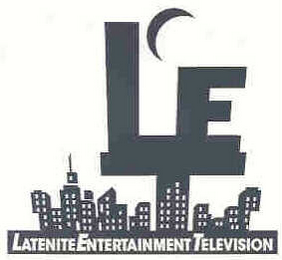 LATENIGHT ENTERTAINMENT TELEVISION LET logo