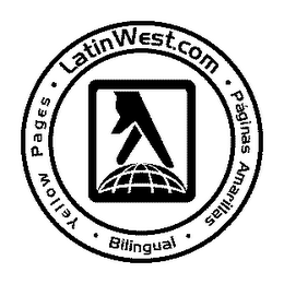 LATIN WEST.COM YELLOW PAGES PÁGINAS AMARILLAS BILLINGUAL logo