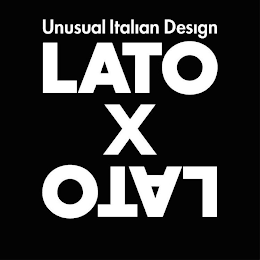 LATOXLATO UNUSUAL ITALIAN DESIGN logo